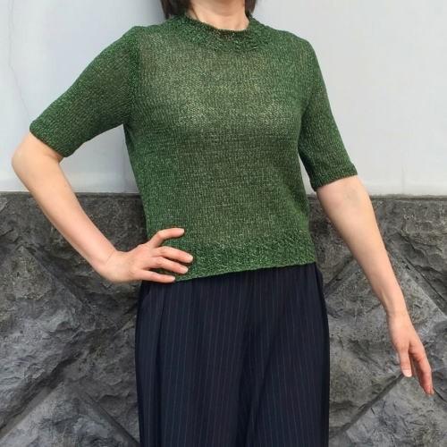 ●編み針セット 野呂英作の麻衣で編むメリヤス編みのシンプルなセーター 手編みキット_1