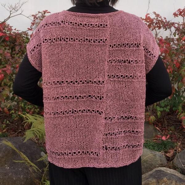 野呂英作の麻衣で編む段違いが面白いゆったりプルオーバー 【糸】 手編みキット 編みものキット