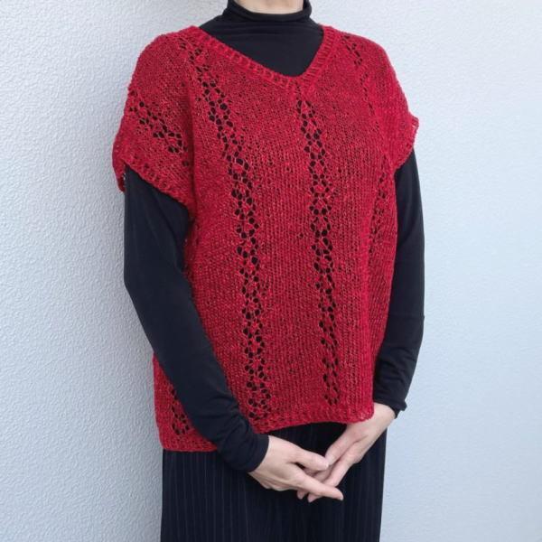 ●編み針セット 野呂英作の麻衣で編む縦のラインが素敵なプルオーバー セーター_2