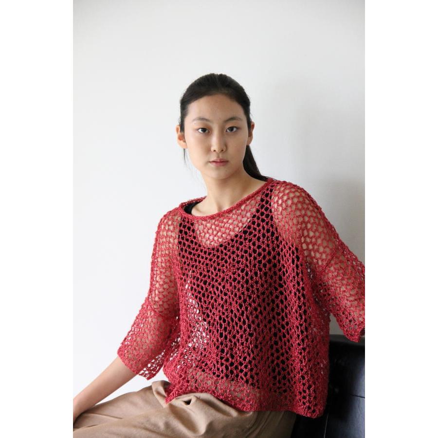 編み物 キット セーター 春夏毛糸 野呂英作の麻衣で編むメッシュの超ゆったりプルオーバー セット_1