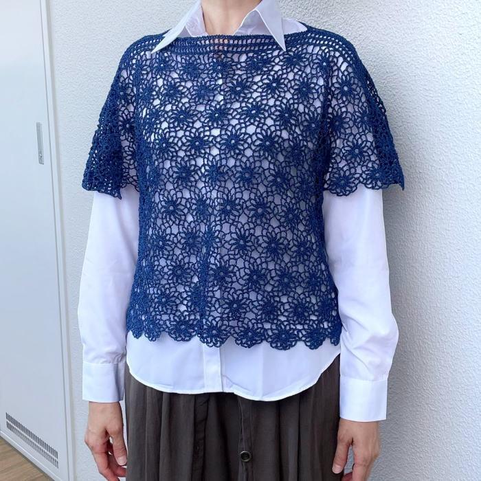 毛糸 モロッコで編む連続モチーフ編みが可愛いゆったりプルオーバー セット かぎ針編み｜teamiohenya｜04