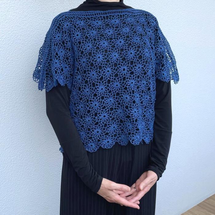 毛糸 モロッコで編む連続モチーフ編みが可愛いゆったりプルオーバー セット かぎ針編み｜teamiohenya｜09