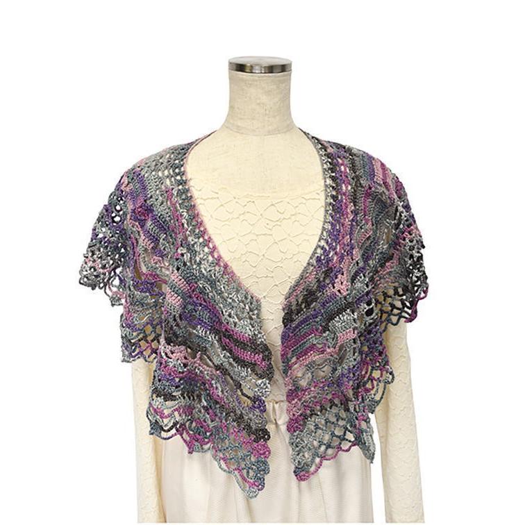 ○編み針セット ナイフメーラで編むかぎ針編みのケープ ストール