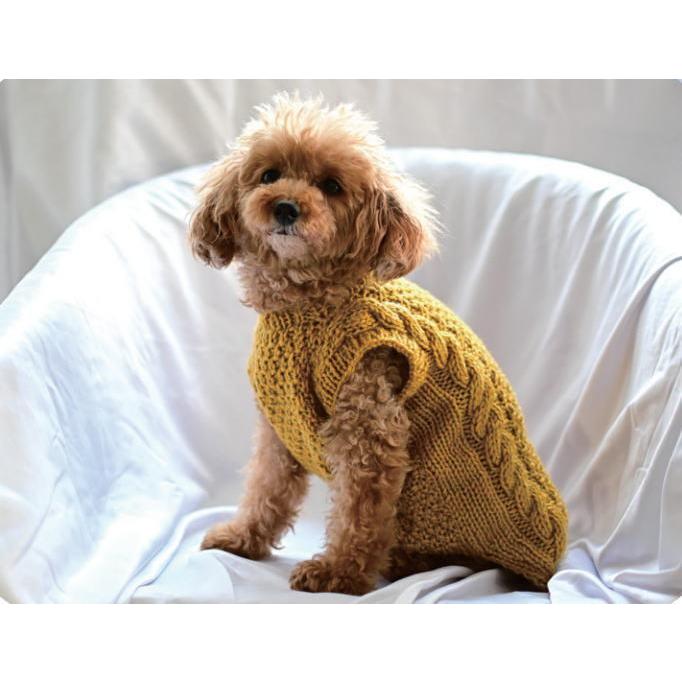 Yumicaさんデザイン エブリディニューツィードで編むペット用アランセーター 手編みキット 内藤商事 編み図 犬の服 猫の服 Yh 2 人気キット ドックウェア Kitkomono 毛糸専門店 手編みオーエン屋 通販 Yahoo ショッピング