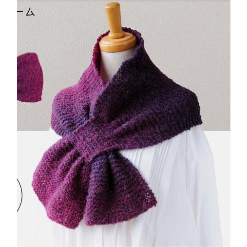 毛糸 アルパカレジェーログラデーションで編むガーター編みの落ちないミニショール 極太｜teamiohenya｜02