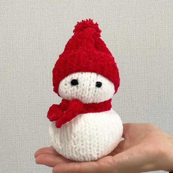 ハマナカ 毛糸 あみぐるみが編みたくなる糸で編む簡単雪だるま 編み