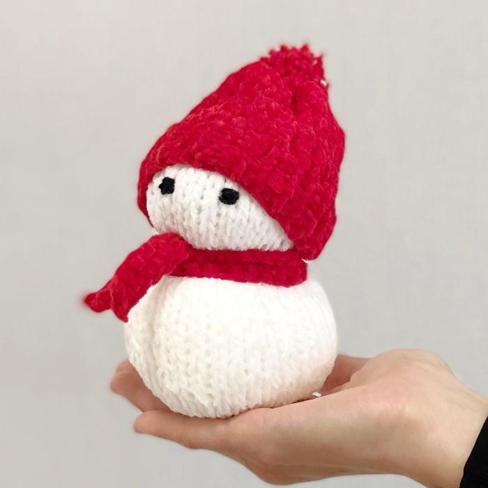 ハマナカ 毛糸 あみぐるみが編みたくなる糸で編む簡単雪だるま 編み