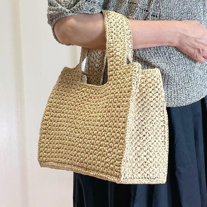 ハマナカ ○編み針セット エコアンダリヤで編むキューブ型トートバッグ