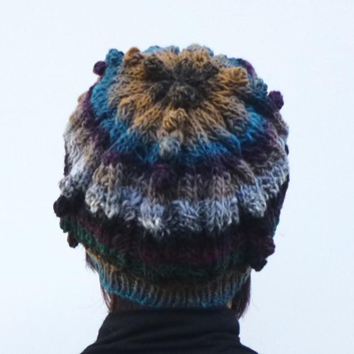 野呂英作 毛糸 ニット帽 野呂英作のくれよんで編むアラン模様の帽子