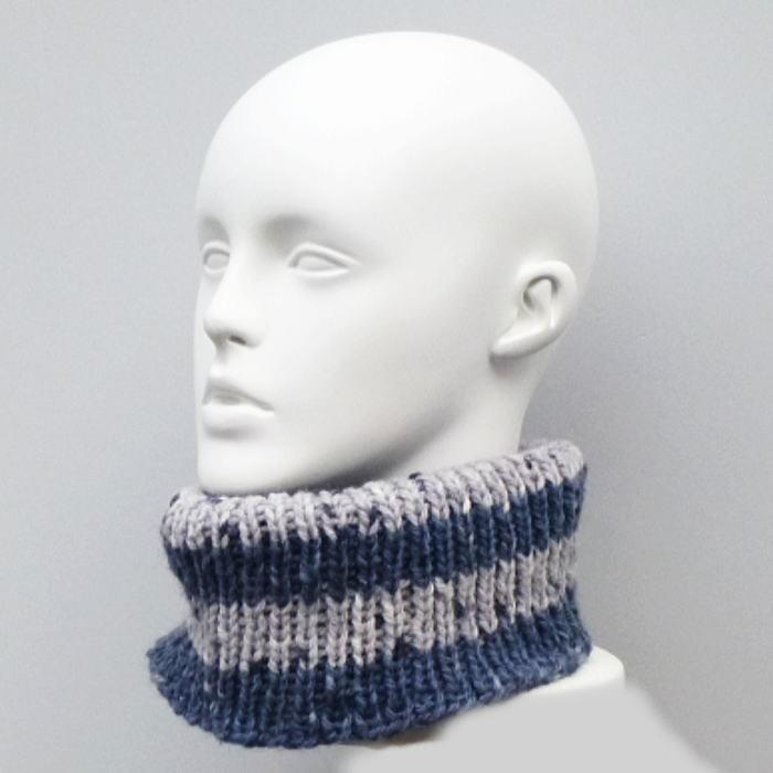 RichMore ○編み針セット スターメで編む口元まで隠れるボーダーネック