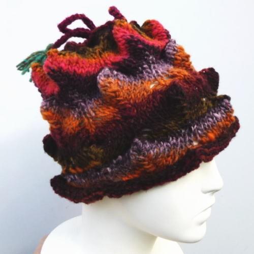 野呂英作 毛糸 野呂英作のくれよんで編むスパイキー柄の帽子 セット