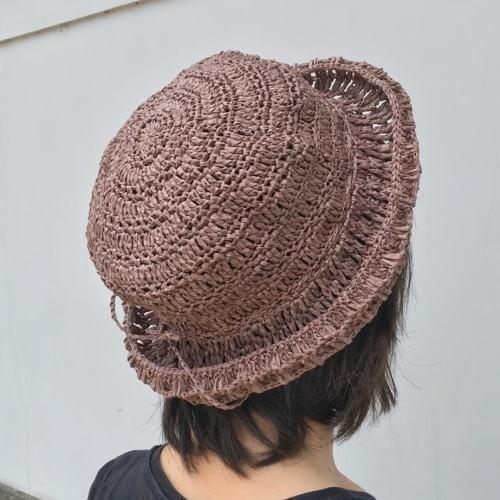 毛糸 ニーノで編む長編みのかるーい帽子 編み物キット 和紙 かぎ針編み セット｜teamiohenya｜03