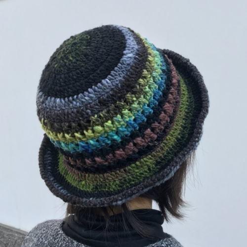 野呂英作 毛糸 野呂英作のくれよんで編むつば付き帽子 セット かぎ針