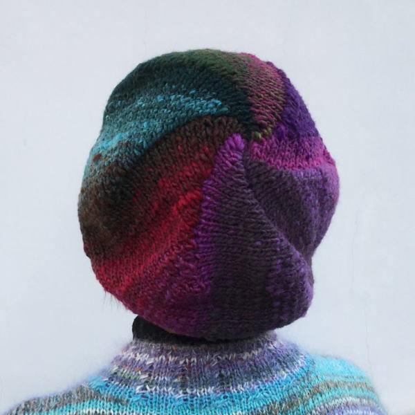 編み針セット 野呂英作のくれよんで編む六分割が面白いベレー帽 手編みキット 編みものキット無料編み図 :kitkomono0999set:毛糸