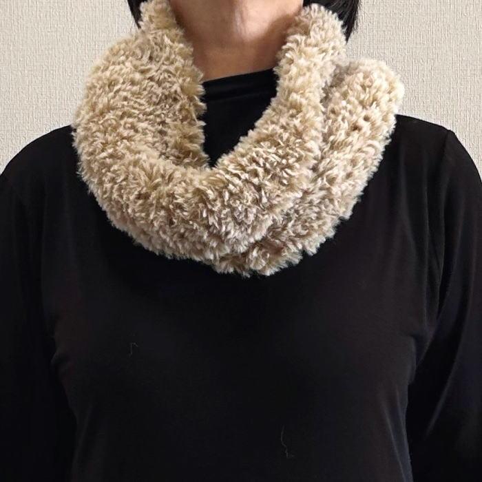 ダイヤモンド毛糸 毛糸 テディで編む簡単ねじりスヌード セット 編み物