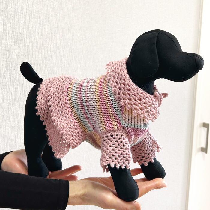 編みものキット 犬の服 毛糸 無料編み図 ナイフメーラとスーパー