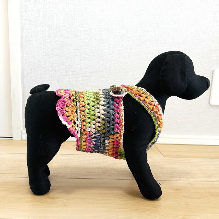 編み物キット 犬の服 かぎ針編み 無料編み図 オパール毛糸で編む小型犬