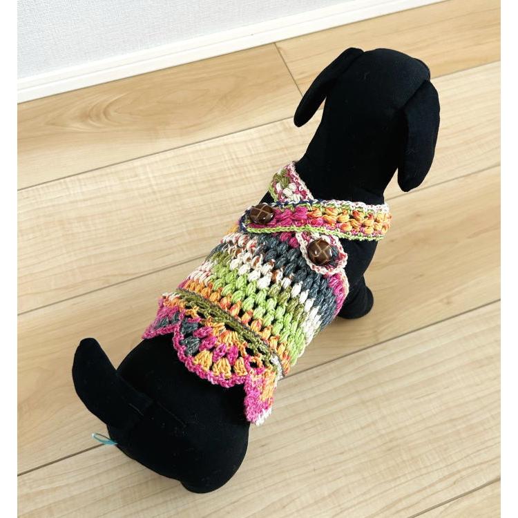 ○編み針セット 犬の服 かぎ針編み 無料編み図 オパール毛糸で編む小型