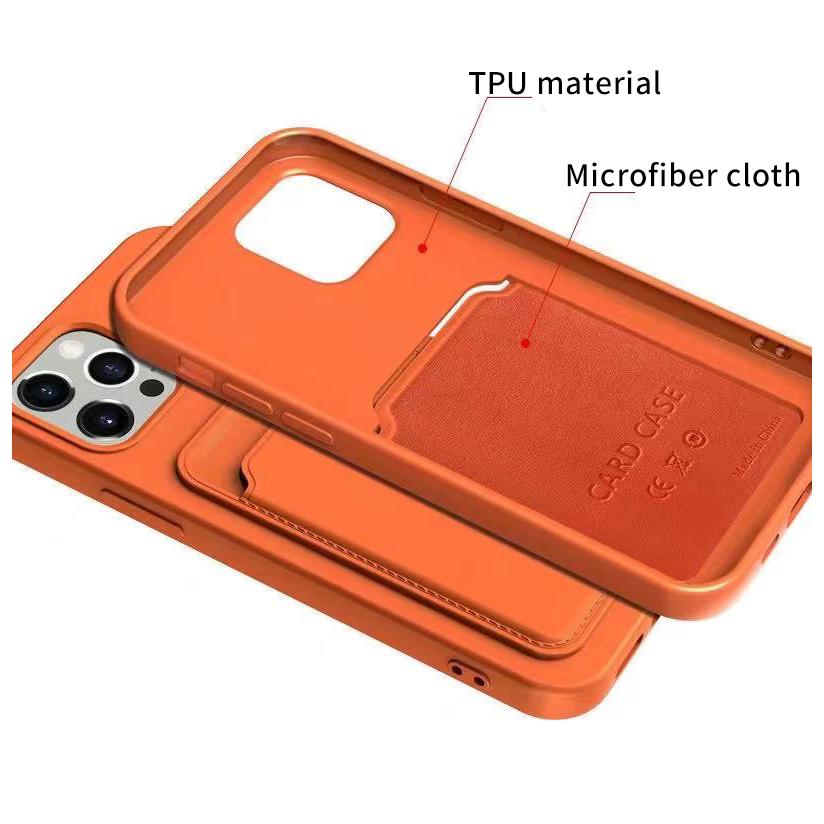 カードスロット付 スマホケース TPU 各色 送料無料 iphone12/12pro