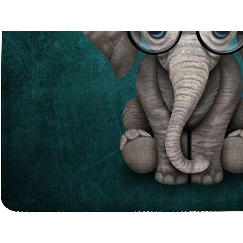 安心発送 Smooffly ゲ 光学式 ラバー 布 レトロ メガネをかける カワイイ 防水 薄い 滑る ズレない 小象 小さめ おしゃれ マウスパッド マウスパッド Www We Job Com