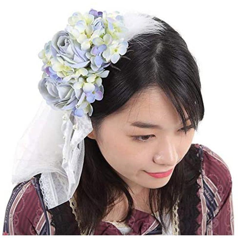 Seal限定商品 Hachigo ハチゴウ 薔薇 付 ヴェール ヘッド ドレス カチューシャ ゴスロリ 風 髪飾り 刺繍 入り レース リボン フリル チ Materialworldblog Com