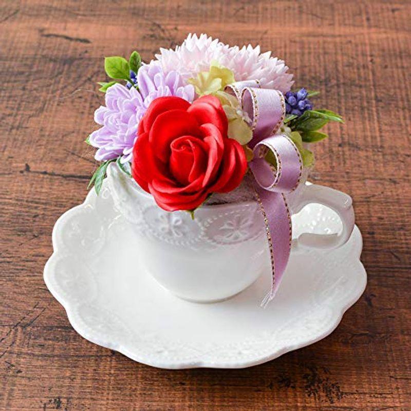 日比谷花壇 ギフト 誕生日 ソープフラワー アーティフィシャル ソープフラワーアレンジメント 愛妻の日 バレンタイン バラ 赤 ラッピング