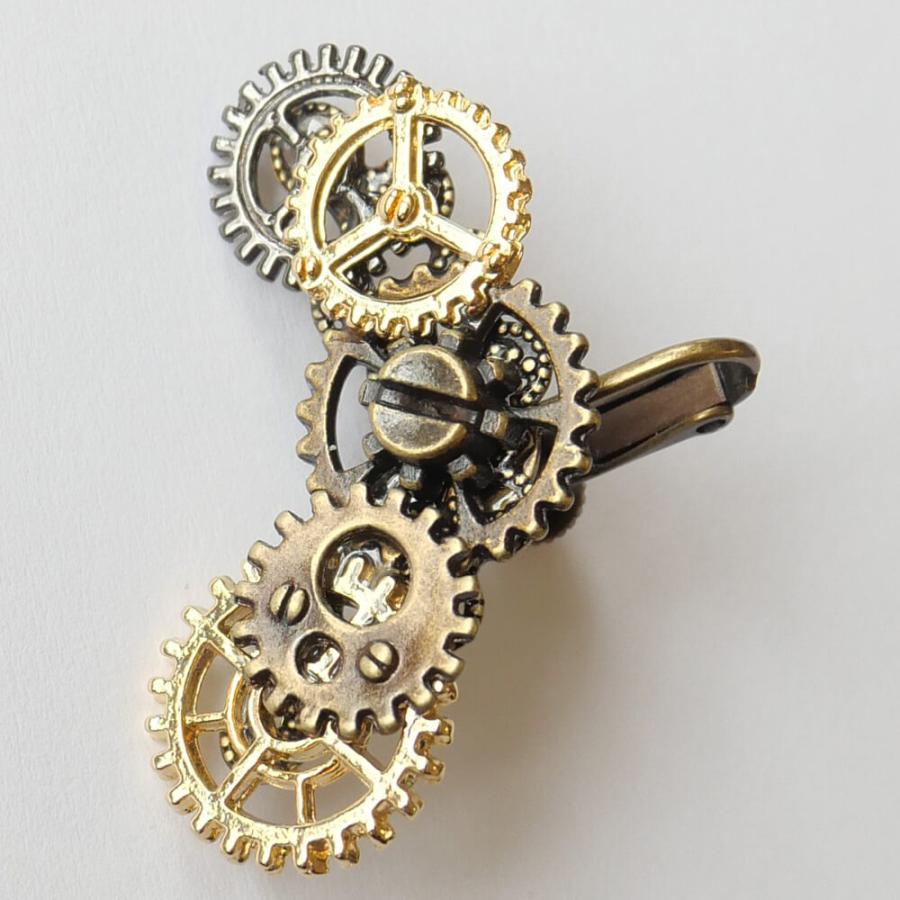 steampunk】歯車 ギア スチームパンク イヤリング (片耳タイプ
