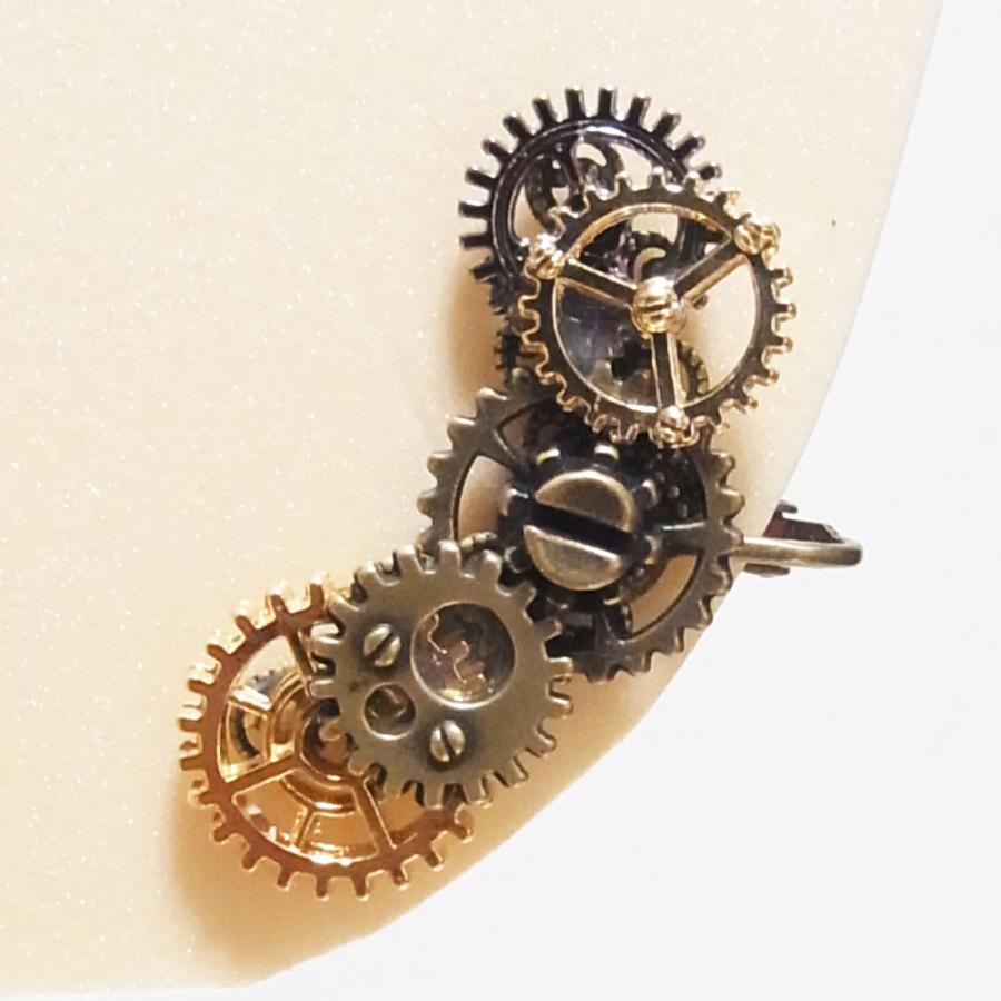 steampunk】歯車 ギア スチームパンク イヤリング (片耳タイプ