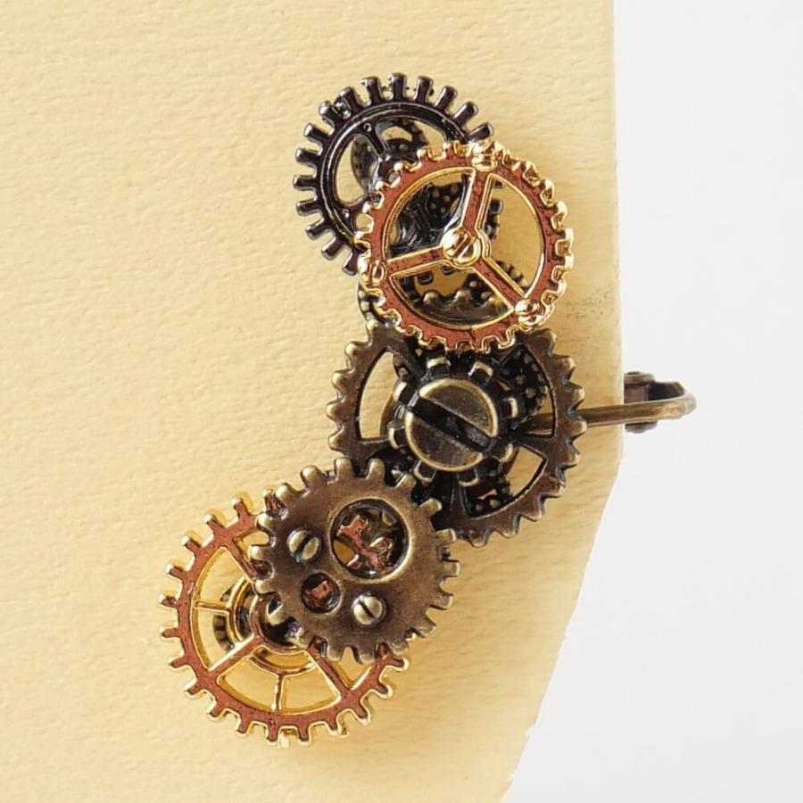 steampunk】歯車 ギア スチームパンク イヤリング (片耳タイプ