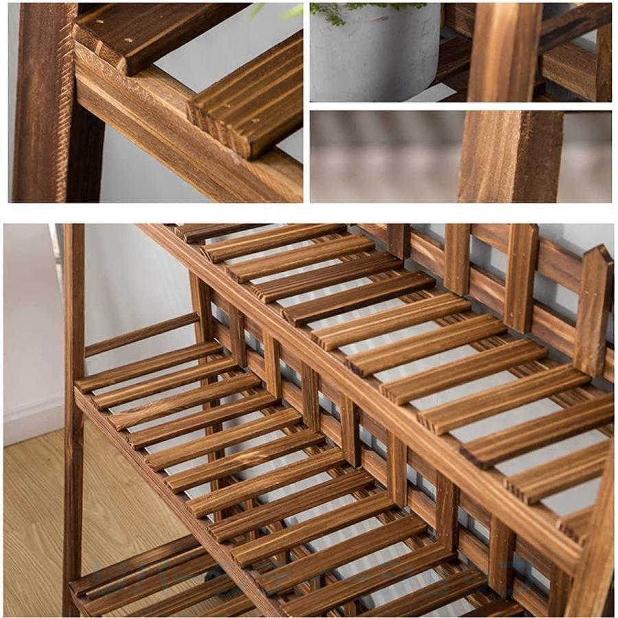 お買い得！ フラワースタンド ガーデンラック キャスター付き 簡単組み立て 木製 大容量 室内 屋外 花台 ガーデニング 花棚 盆栽棚 多肉植物棚 多機能収納ラック 花台 【1604830071】(9944円)