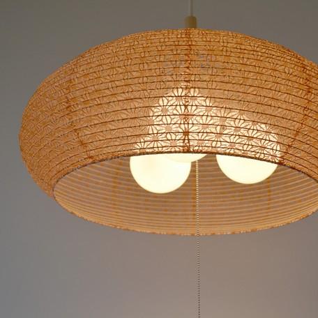 LED 照明器具　和風　ペンダント 照明器具 和紙 提灯 ペンダントライト 3灯 直径60cm 伝統工芸 和室