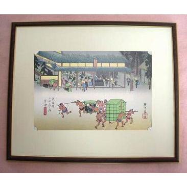 復刻版浮世絵−歌川(安藤)広重「東海道五十三次・草津」(made in Japan