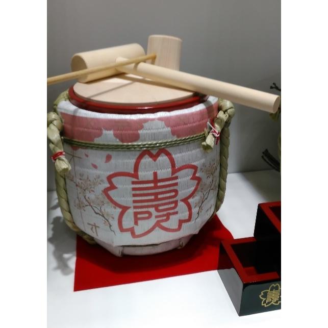 ご家庭用 「ミニ鏡開き・寿セット」  ・・・　春・桜・卒業・入学・入社・門出・寿・happy・桝酒｜teatimegift