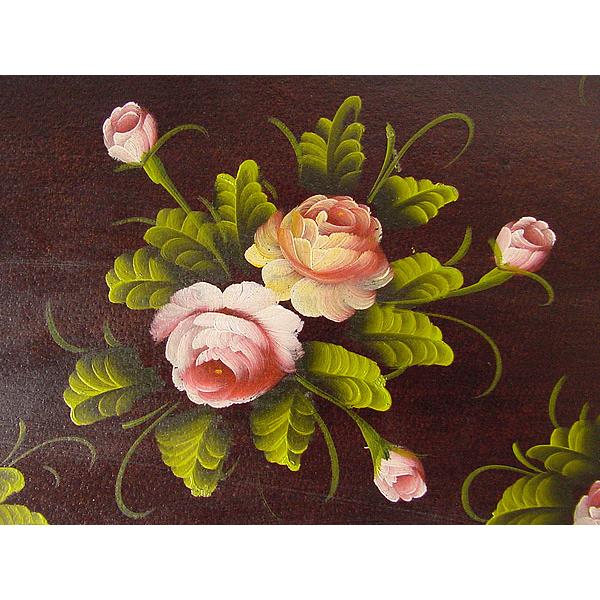 薔薇(バラ)の3段チェスト(ブラウン)・アンティーク調 : ティータイム
