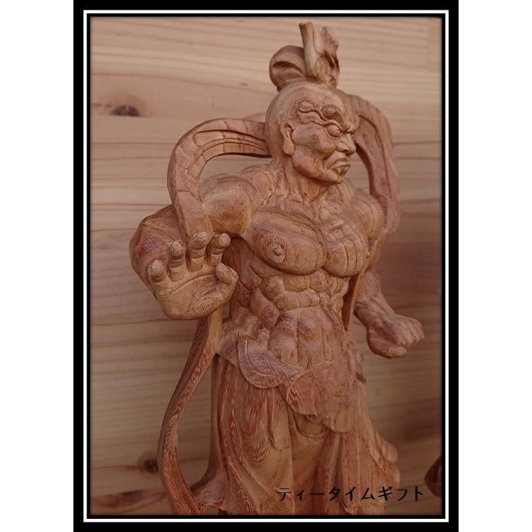 金剛力士像 仁王像一対背丈約31cm ケヤキ材 阿吽の呼吸 以心伝心 禅