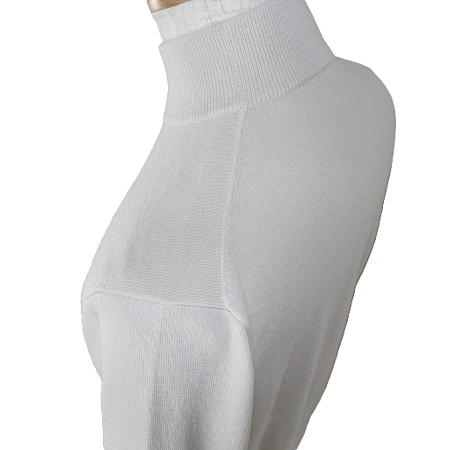 ALPHA（アルファー） カシミアモックネックニット ホワイト 長袖