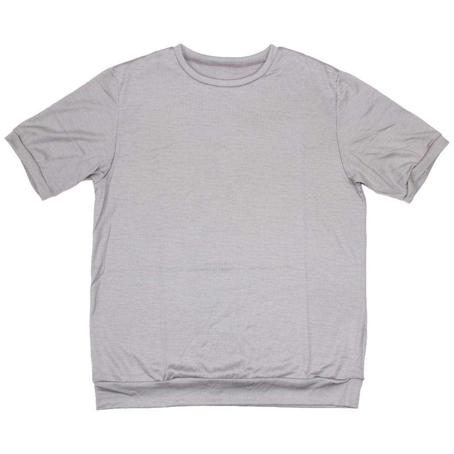 SPAN【yomot365】 尾州産メリノウールTシャツ ブラック / グレー