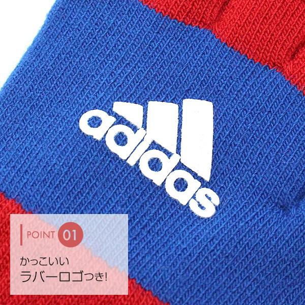 キッズ adidas のびのび 手袋(2WAY) 日本製 ニット すべり止め 指なし ストレッチ 五指 子供 ジュニア 男の子 小学生 アディダス 防寒 サッカー スポーツ 自転車｜tebukuroichiba｜06