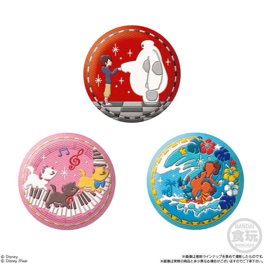 バラ3個セット Disney Characters 刺繍缶バッジビスケット2 島根倉庫