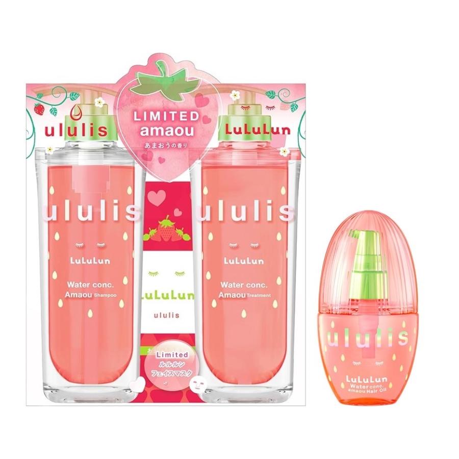 LuLuLun×ululisあまおうの香りシャンプー&トリートメント、ヘアオイル 株式会社H2O ウルリス ウォーターコンク ルルルンあまおうの香り