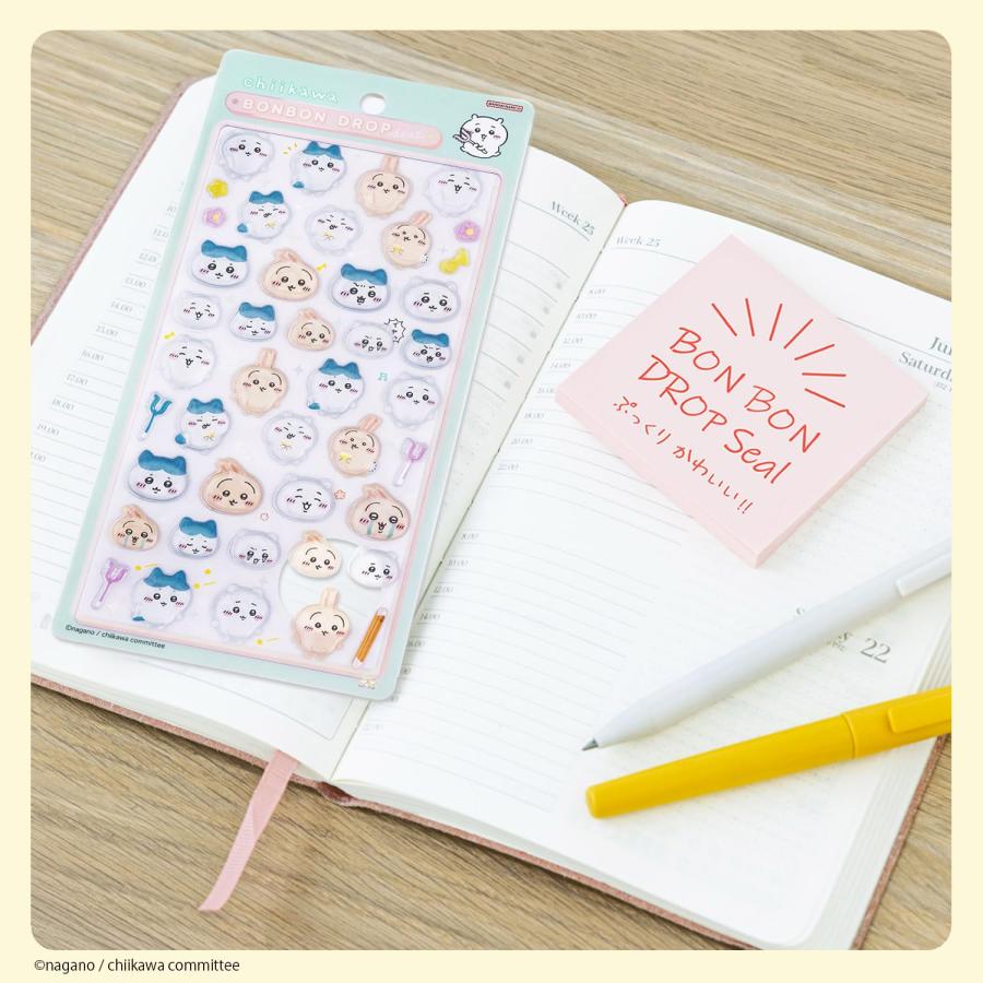 3匹 ちいかわ シール ちいかわ × ハチワレ うさぎ ボンボンドロップ