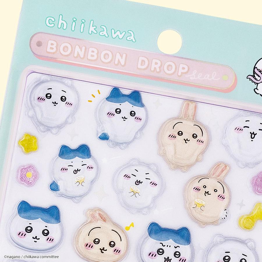 ボンボンドロップシール ちいかわ ハチワレ うさぎ 4枚セット② 4種セット ちいかわ 正規品 ボンボンドロップシール はちわれ うさぎ
