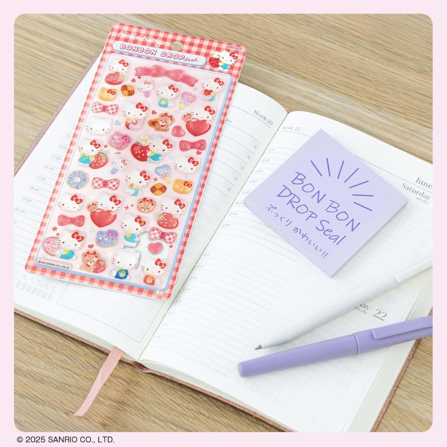 サンリオキャラクター シール ボンボンドロップシール ハローキティ 赤