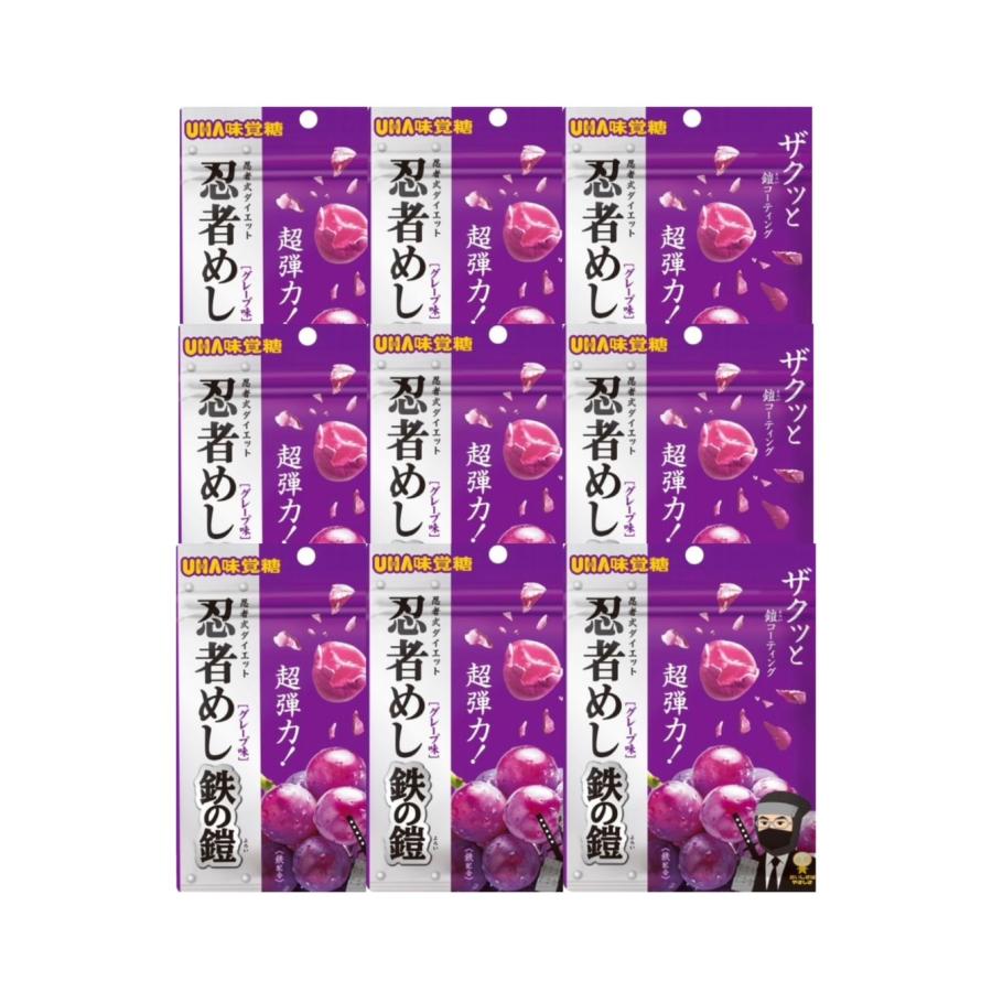 忍者めし 鉄の鎧 グレープ味 9袋セット UHA味覚糖 : Tech-In