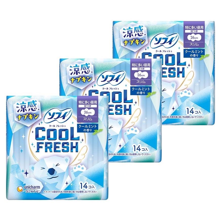 おまとめ購入　ソフィクールナプキン 楽天市場】ソフィ クールフレッシュ 涼感 ナプキン 23cm×2袋