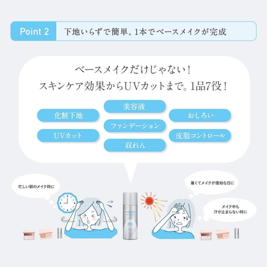 コーセー 限定 ESPRIQUEエスプリーク 冷感タッチ BBスプレー 02