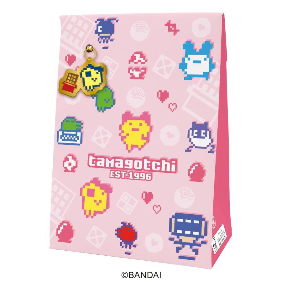 2種セット たまごっち ドットチャームチョコBOX イエロー ピンク 食