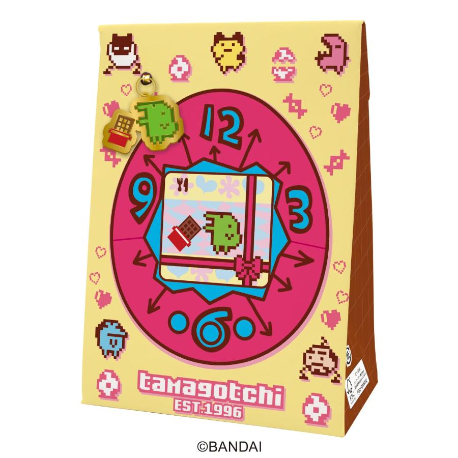 2種セット たまごっち ドットチャームチョコBOX イエロー ピンク 食