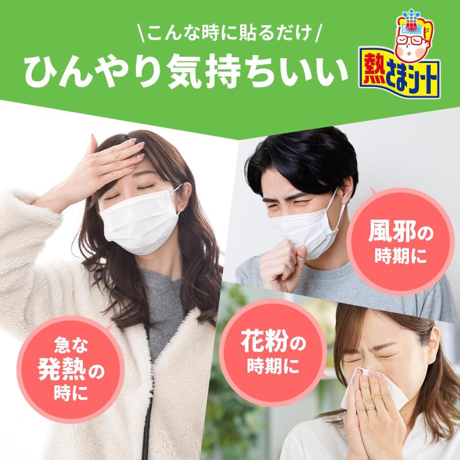 3個セット 熱さまシート 大人用 冷却シート ミント 12枚×3個 肌に
