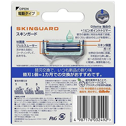 Gillette ジレット スキンガード 電動タイプ 替刃8コ入 兵庫東倉庫